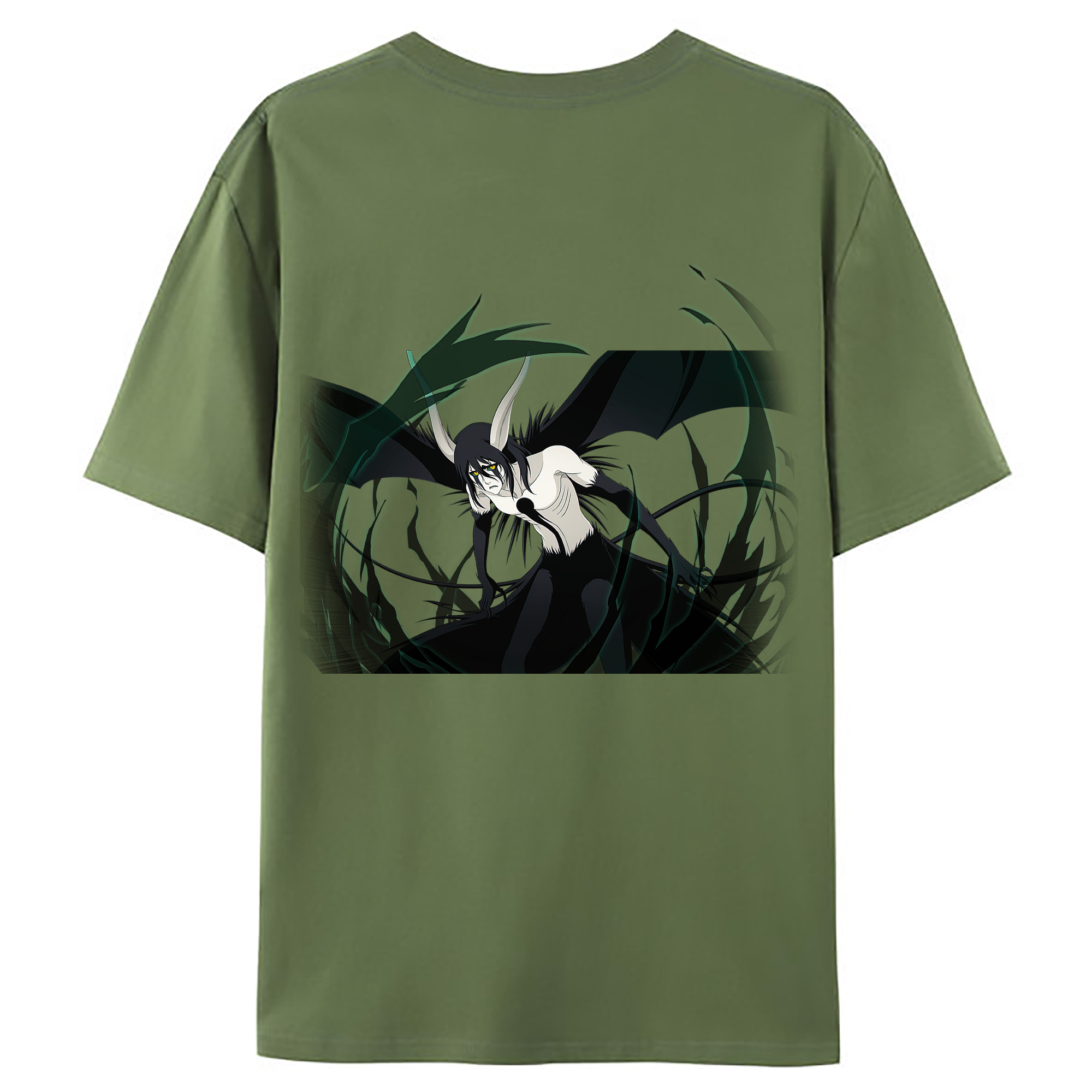 （画像用） ブリーチ ウルキオラ·シファー BLEACH Ulquiorra cifer 綿100％ メンズ半袖Tシャツ（バックプリント） 通気性